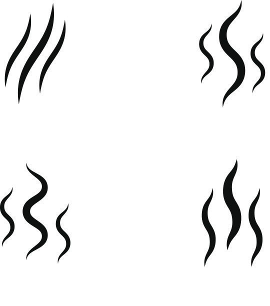 烟流向量香气图标气味集图片下载