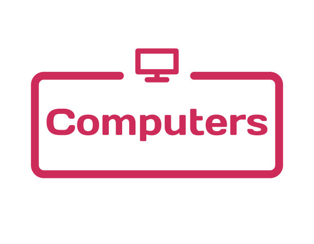 计算机模板对话框气泡在白色背景的平坦风格。基础与监视器图标为各种文字的情节。为卡片，横幅，标签，笔记，博客文章的引用盖章。向量图片下载