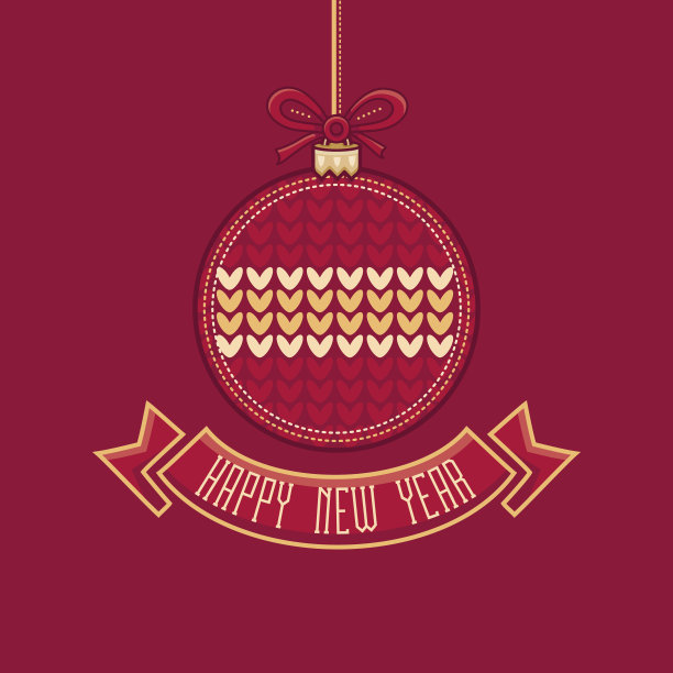 新年贺卡。节日装饰。图片下载