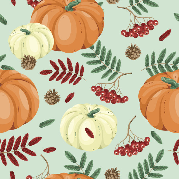 秋无缝隙格局中向量图片下载