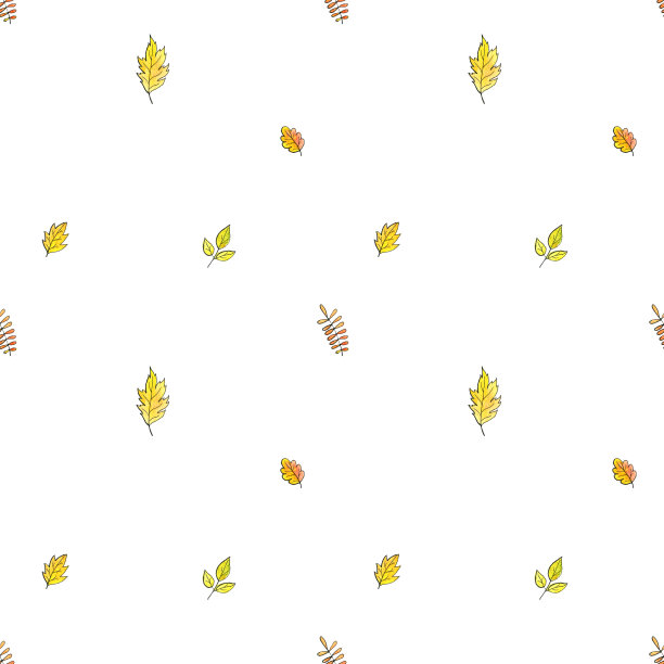 秋季涂鸦无缝图案图片下载