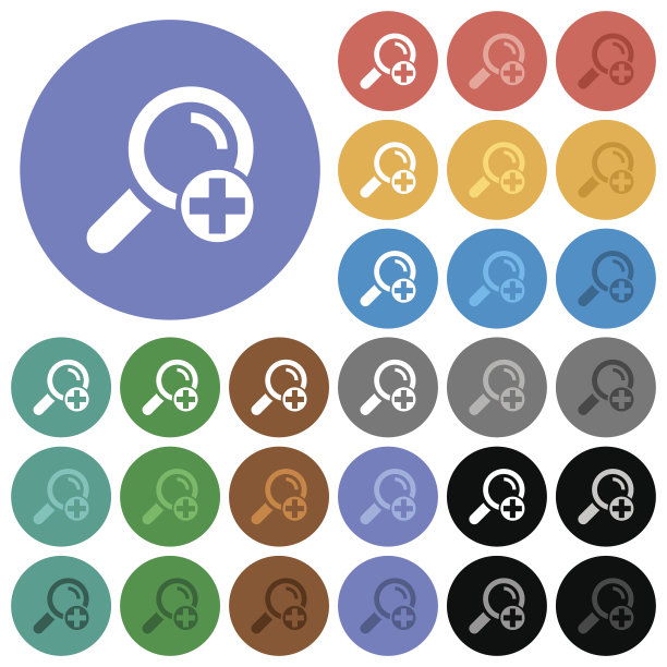 添加新的搜索词圆平多色图标图片下载