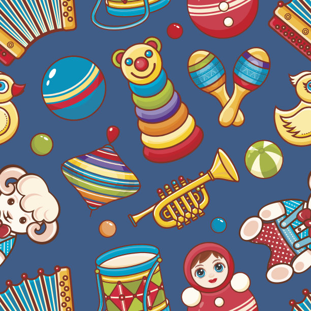 乐器和婴儿玩具。图片下载