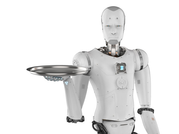 手持托盘的机器人图片下载