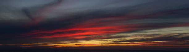 绚丽多彩的天空与日落的云彩图片下载