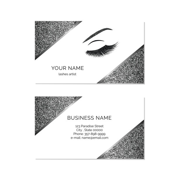 化妆师名片矢量模板图片下载