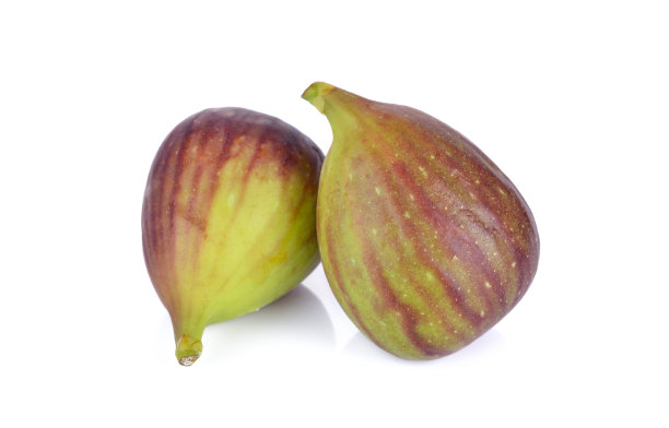 整个成熟无花果，白色背景图片下载
