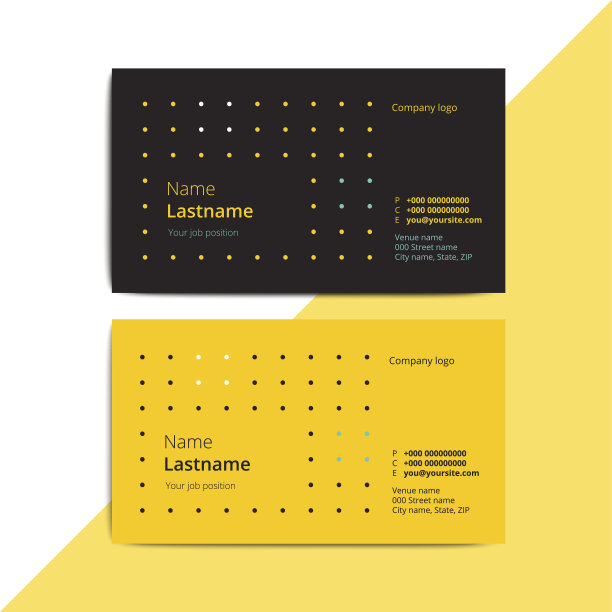 时髦的抽象名片模板。现代企业办公用品id布局采用几何线条图案。向量时尚背景设计与信息样本文本。图片下载