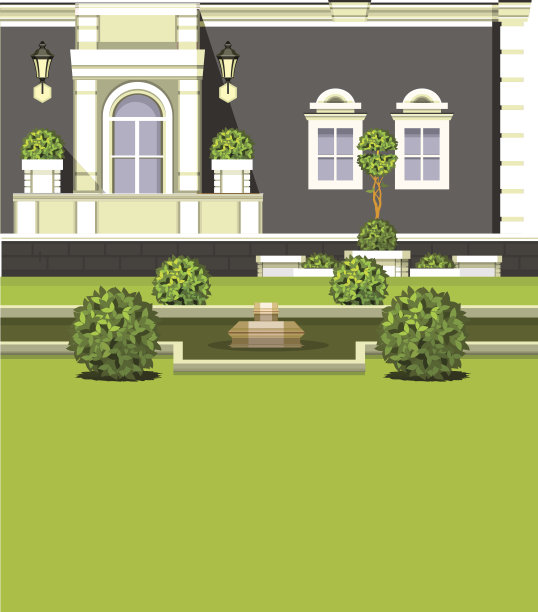 房子外观花园图片下载