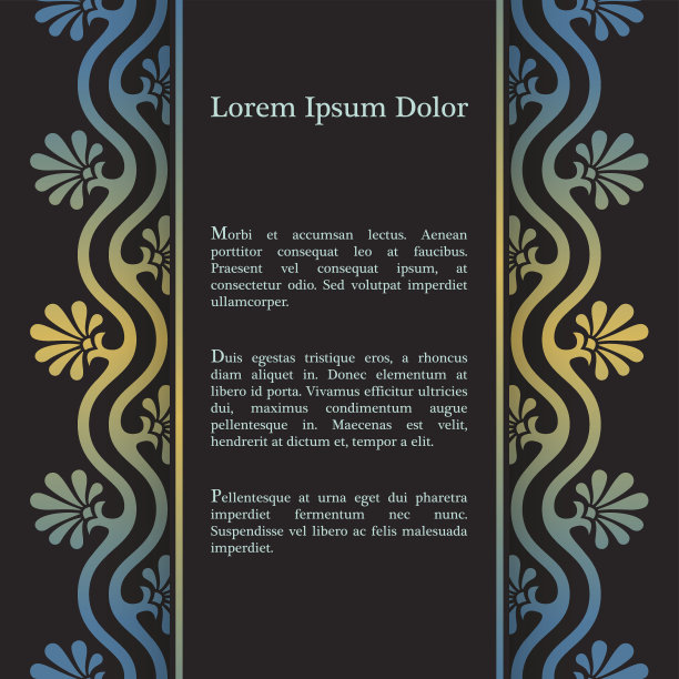 背景与金色图形花图片下载