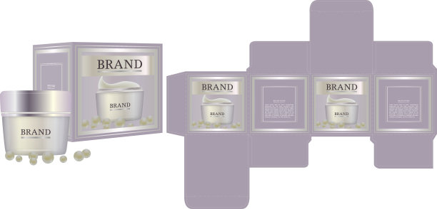 白珍珠豪华盒设计模板和样板盒。图片下载