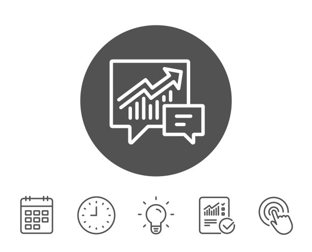 图线的图标。报告图表在语音气泡。图片下载