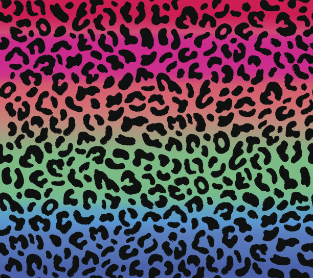 无缝渐变豹纹素材图片