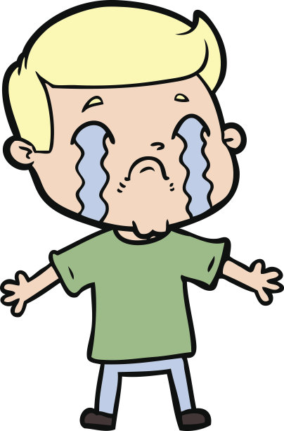 卡通的人哭图片下载