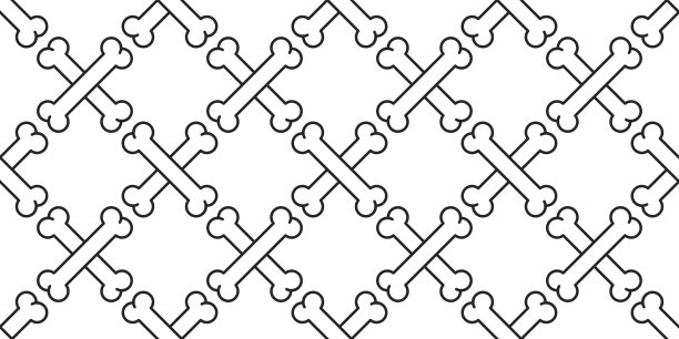 十字骨狗骨无缝图案矢量壁纸背景图片下载