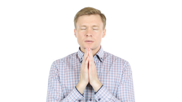 祈祷者压力，头痛，绝望图片下载