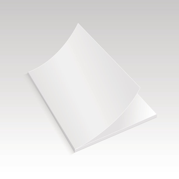 空白打开宣传册3D插图模型。矢量插图。图片下载
