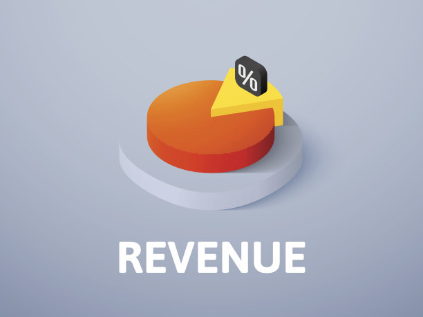 收入等距图标，孤立的颜色背景图片下载