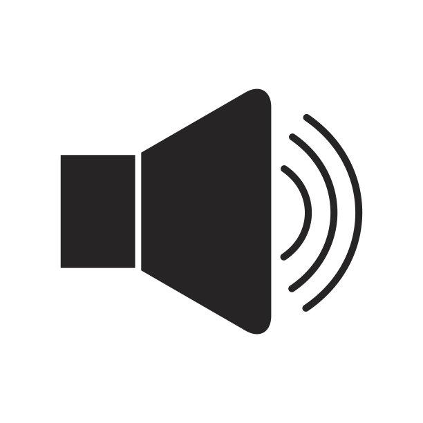 隔离的扬声器音频图标图片下载