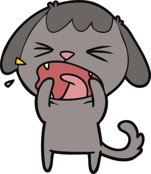 可爱的卡通狗叫图片下载