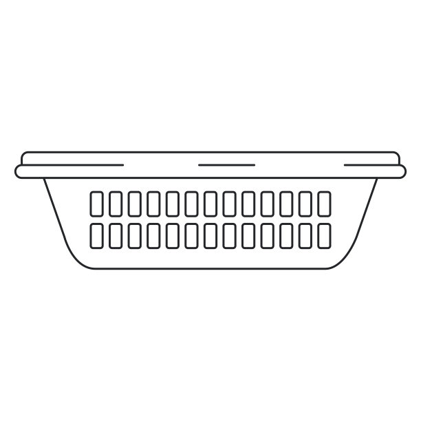 单色剪影的小洗衣篮没有把手图片下载