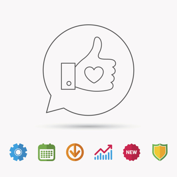 像图标一样竖起大拇指。超级酷的投票标志。图片下载