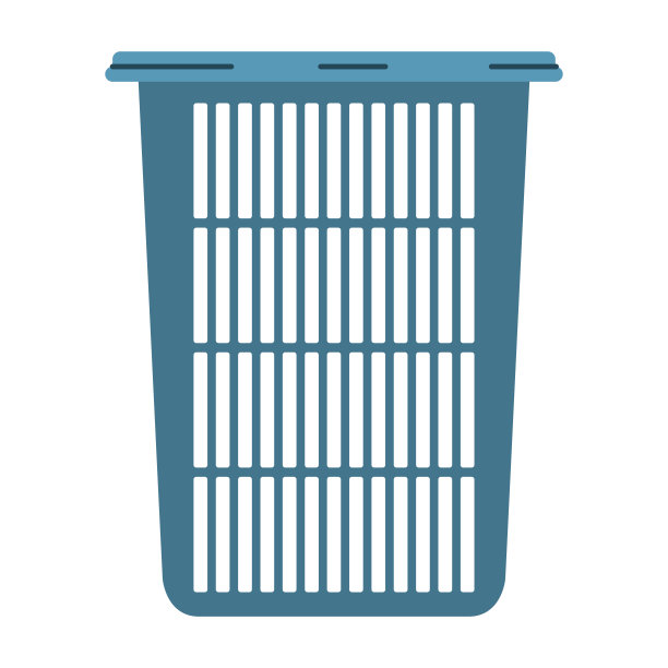 彩色剪影的高洗衣篮没有把手图片下载