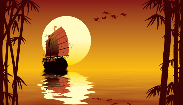 热带日落图片下载