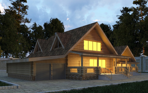 建筑照片逼真渲染3D插图图片下载