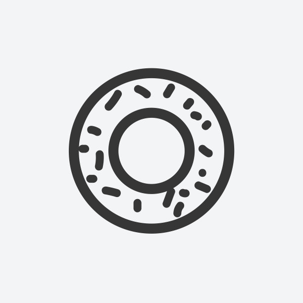 糖甜甜圈矢量插图图标符号图片下载