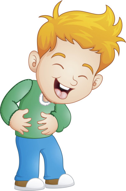 小男孩大声笑了起来图片下载