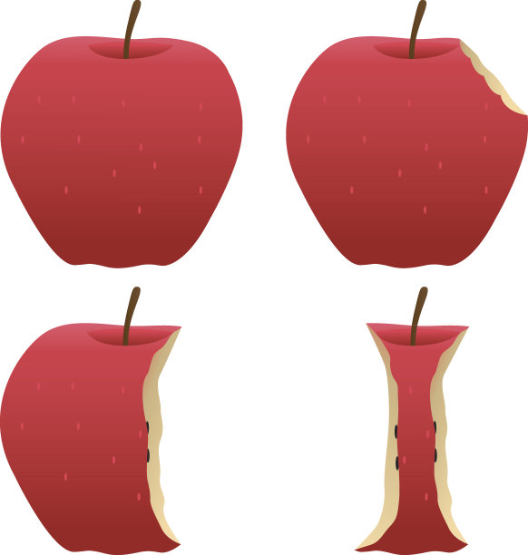 苹果吃股票矢量图片下载