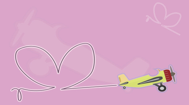 老式老式涡轮螺旋桨飞机在爱的概念图片下载