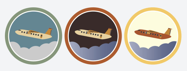 老式乘客涡轮螺旋桨飞机图标图片下载