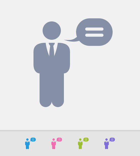 商人&聊天气泡-花岗岩图标图片下载