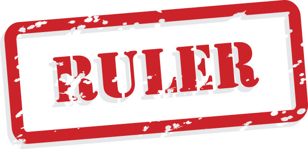 直尺橡皮图章矢量图片下载