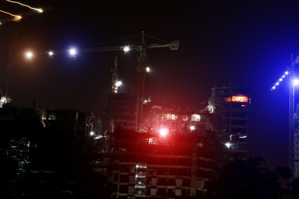 夜间建筑工地图片下载