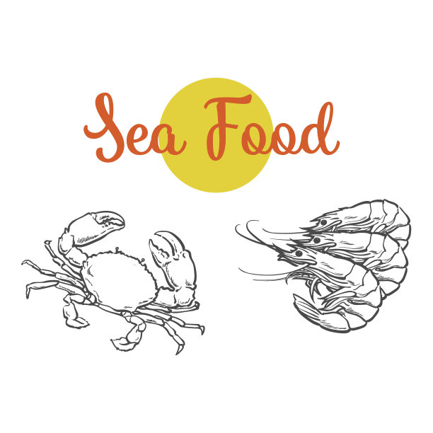 矢量素描卡通海龙虾孤立图片下载