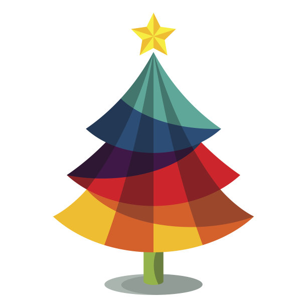 五彩缤纷的圣诞树图片下载
