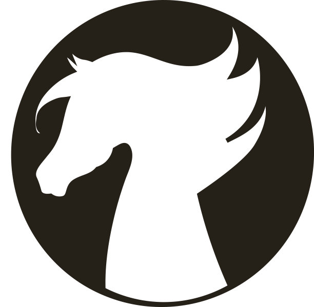 马剪影图标矢量插图素材图片