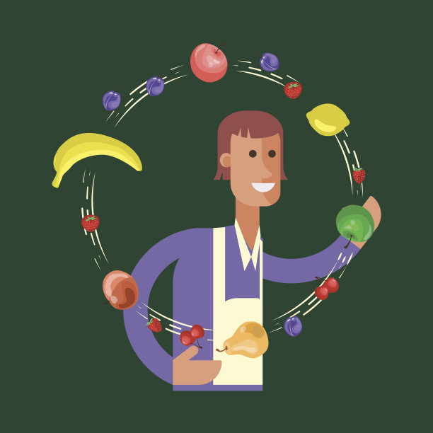 卡通人物水果小贩图片下载