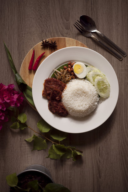 马来西亚传统菜肴椰饭图片下载