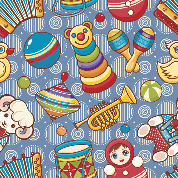 乐器和婴儿玩具。图片下载