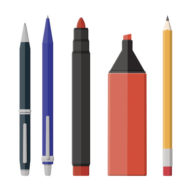 钢笔，铅笔，马克笔，单色图片下载