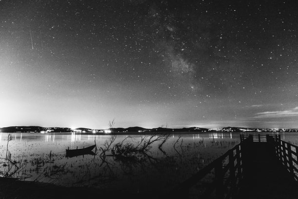 湖面上的银河图片下载