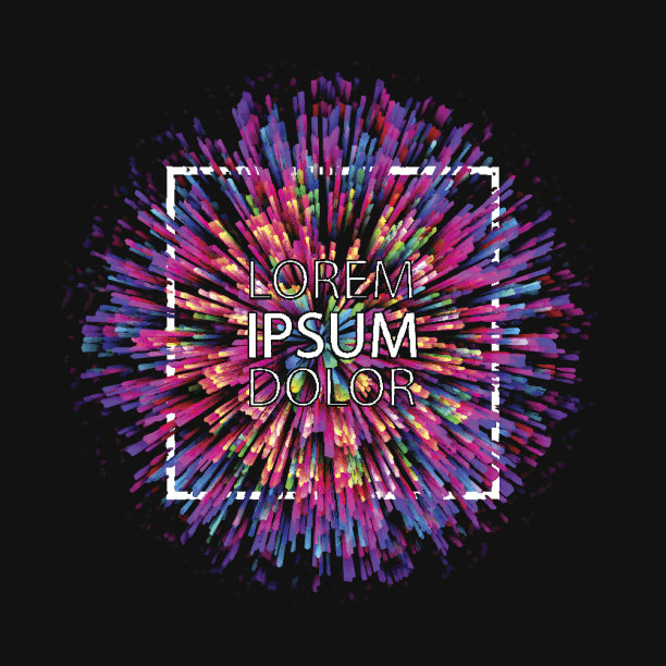 抽象的彩色爆炸在黑暗的背景图片下载