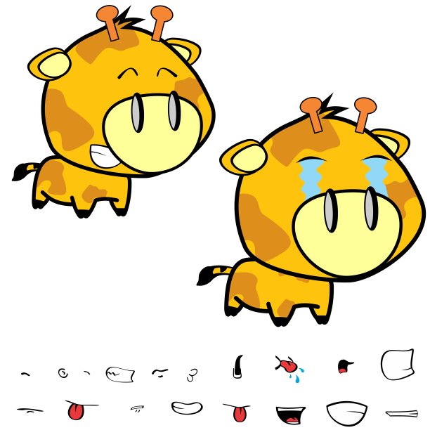 滑稽的小大头长颈鹿表情集11图片下载