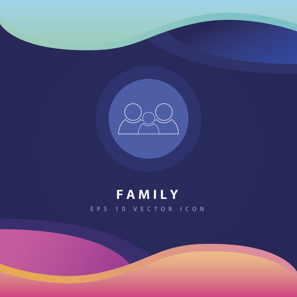 家庭图标设计在现代平面背景图片下载