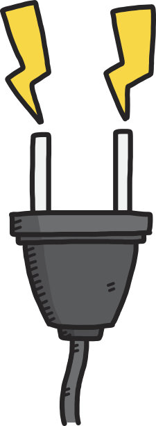 电插头和电流螺栓图片下载