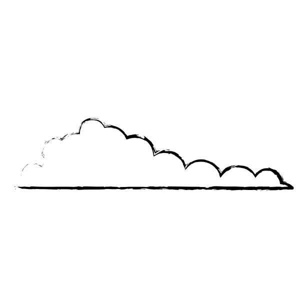 云单色在白色背景中模糊图片下载